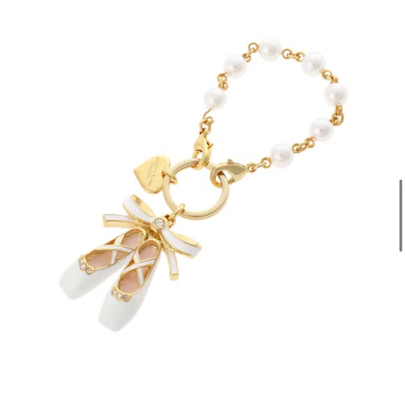 Samantha Thavasa Gold and White Ballet Charm 2023 - Picture 2 of 6